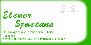 elemer szmetana business card