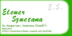 elemer szmetana business card